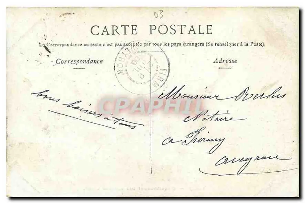 Vichy — Instelling van de Bronnen Lardy — Uitgever: C.P.A. (n° 03) - Achterkant