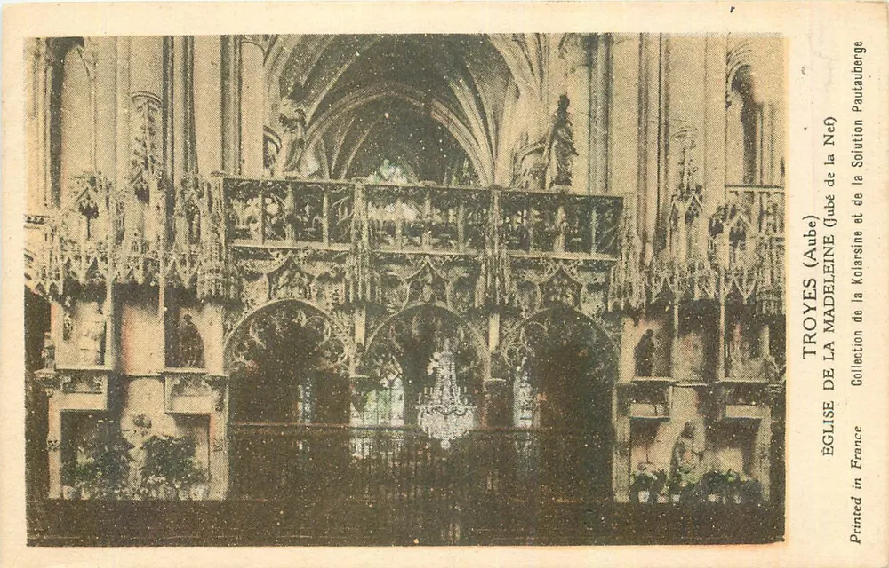Troyes (Aube) — Kirche der Madeleine — Kirchenschiff und Jubé - Vorderseite