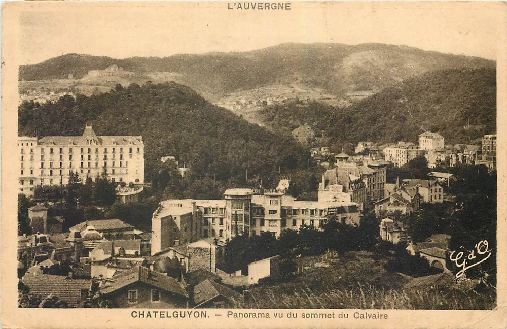 Châtelguyon — Panorama visto desde la cima del Calvaire — G. d'O. Edición - Anverso