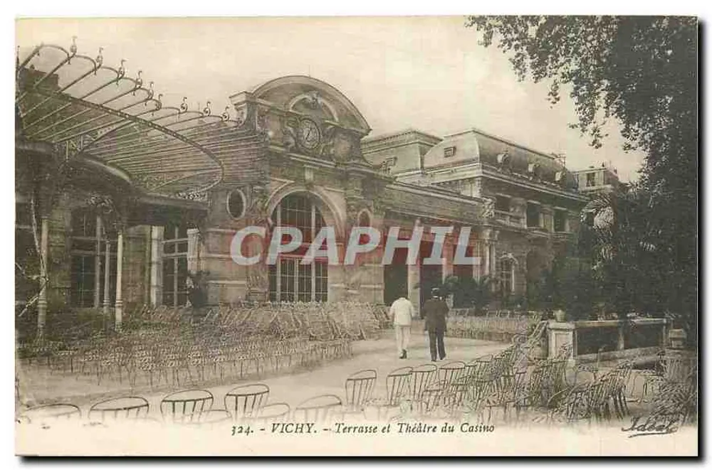 Vichy - Terrasse und Theater des Casinos — Labet, n° 324 - Vorderseite