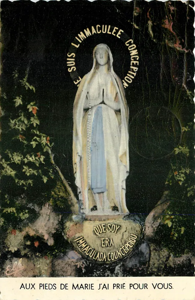 Statue de la Vierge Immaculée Conception — Lourdes — Éditions Pyrénées-Océan - Anverso