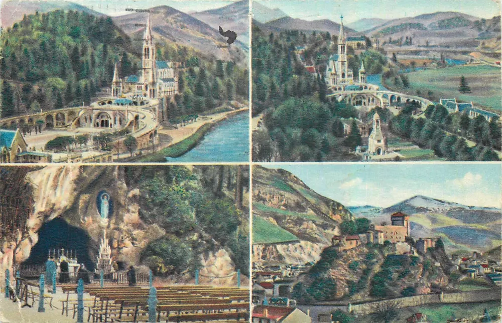 Lourdes — Basilika, Grotte, Schloss — Verlag P. DOGGET - Vorderseite