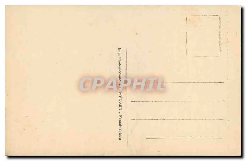 Schloss Fontainebleau — Die Pforte und die Avenue de Maintenon — Künstlerische Sammlung L. M. Nr. 27 - Rückseite
