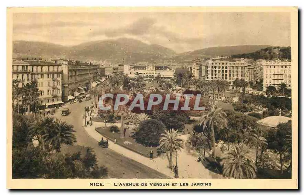 Nice — Avenue de Verdun und die Gärten - Vorderseite