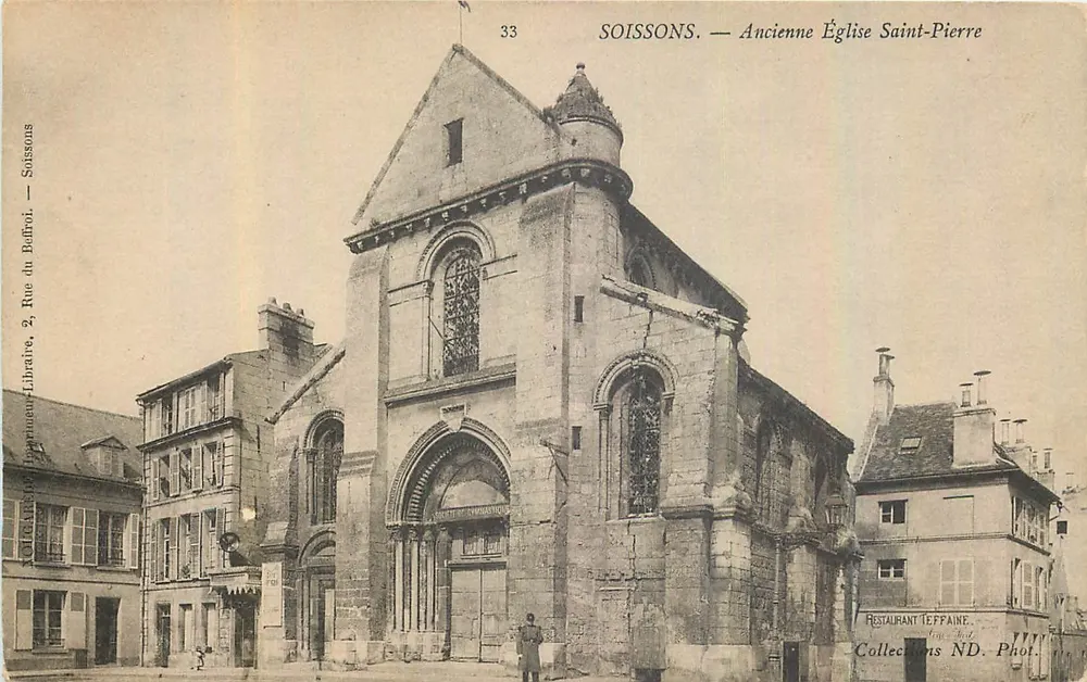 Soissons — Antica Chiesa di San Pietro — Ristorante Teffaine, Fot. Soissons - Recto