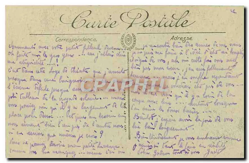 Biarritz — A Loge de Théâtre — LL. — n° 210 - Verso