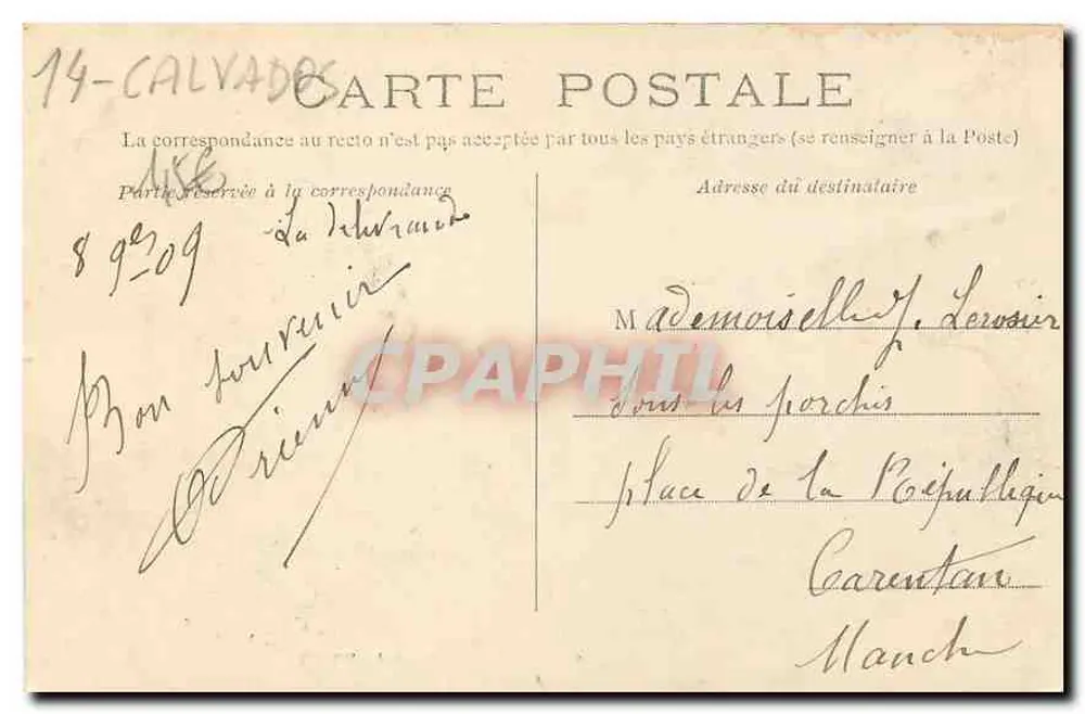 Basilika Notre-Dame-de-la-Délivrande — Haupteingang — Verlag: Baldassarre Baussin - Rückseite