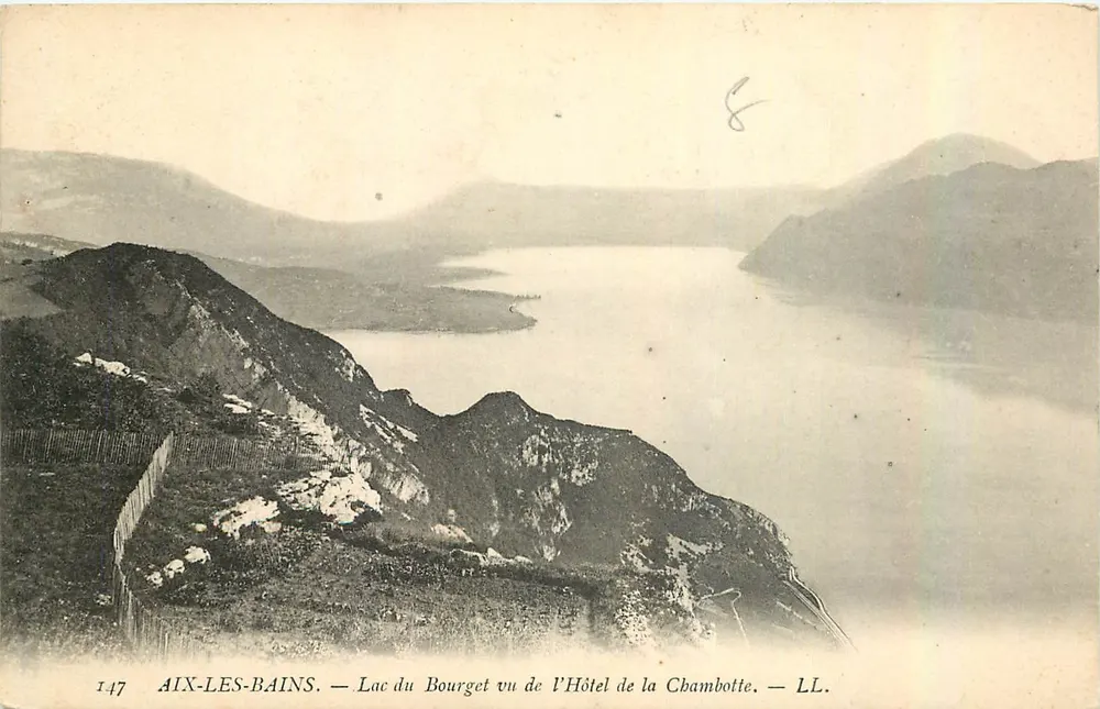 Aix-les-Bains — Blick auf den See Bourget vom Hôtel de la Chambotte — LL. — Nr. 147 - Vorderseite