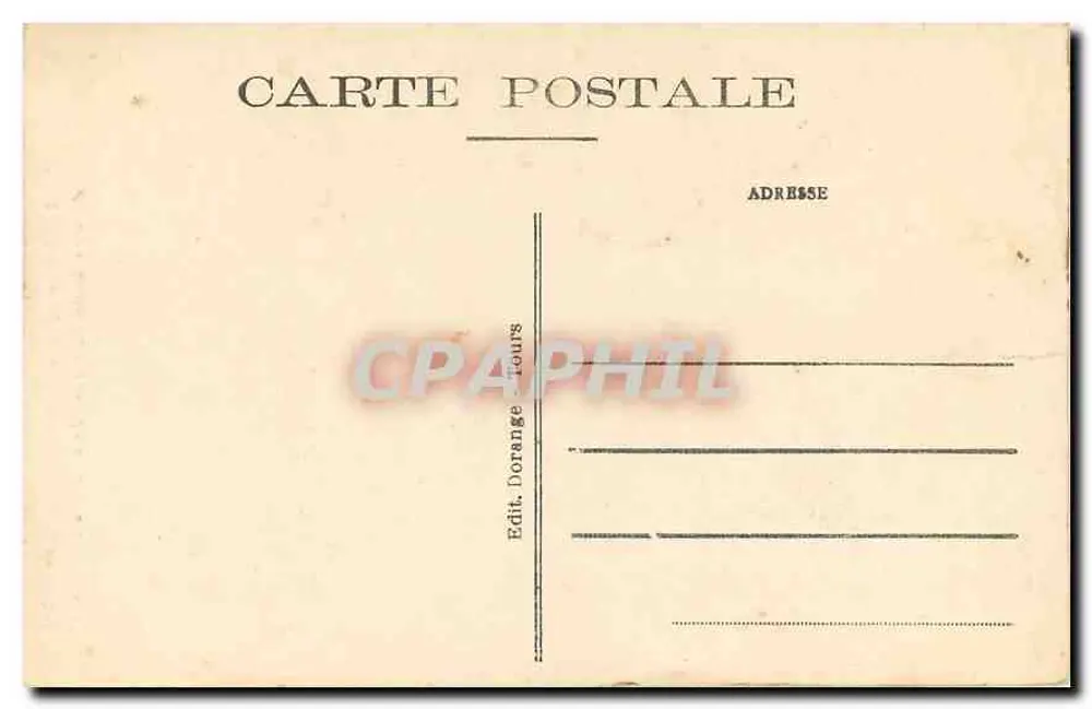 The Castle of Lavardin — Ancient entrance with drawbridge (east side) — R.D. — Publisher Dorange, Tours - Back