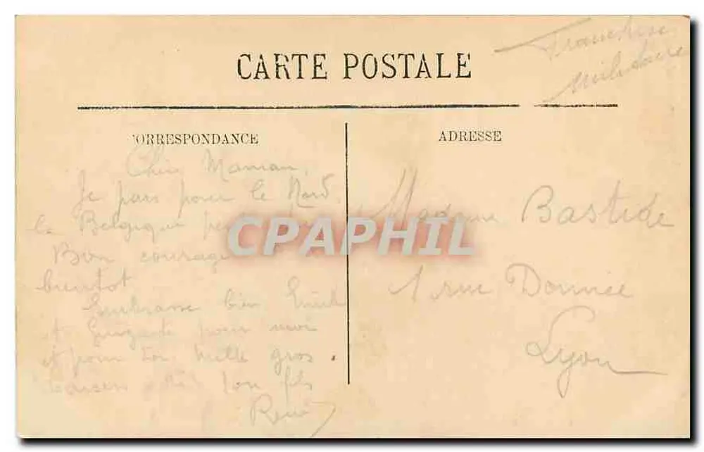 Marseille — Le Boulevard Baille et Fontaine Cantini — Éditeur L.L. n°341 - Verso