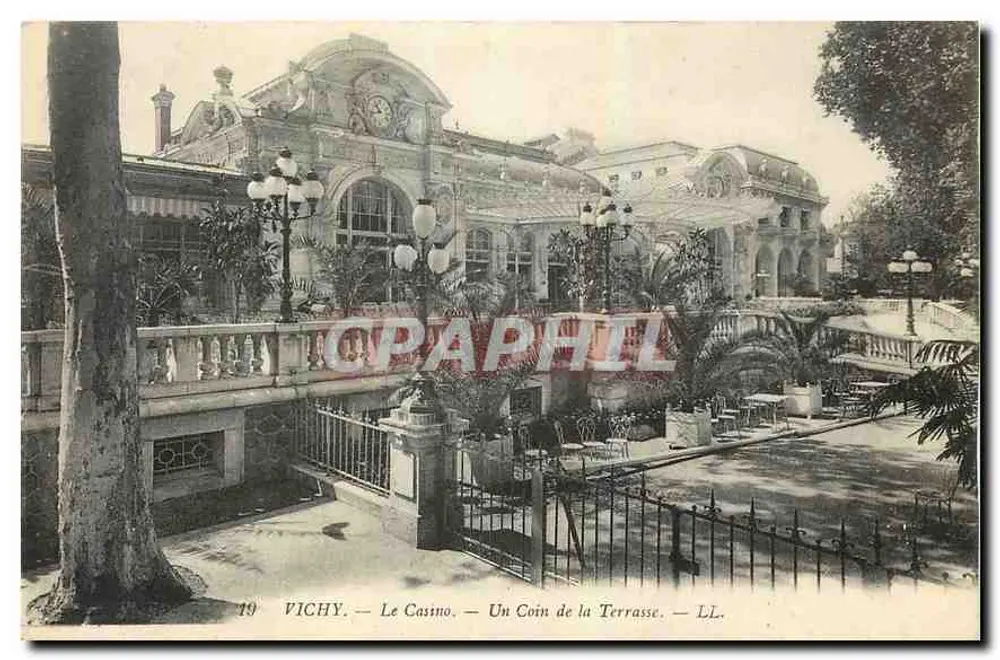 Vichy — Das Casino — Ein Eckbereich der Terrasse — LL. n°19 - Vorderseite