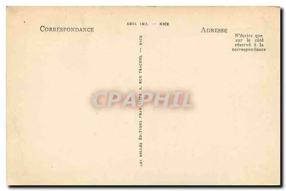 Nice — La Promenade des Anglais und das Palais de la Jetée — Éditeur ADIA IMP. NICE, n° 357 - Rückseite