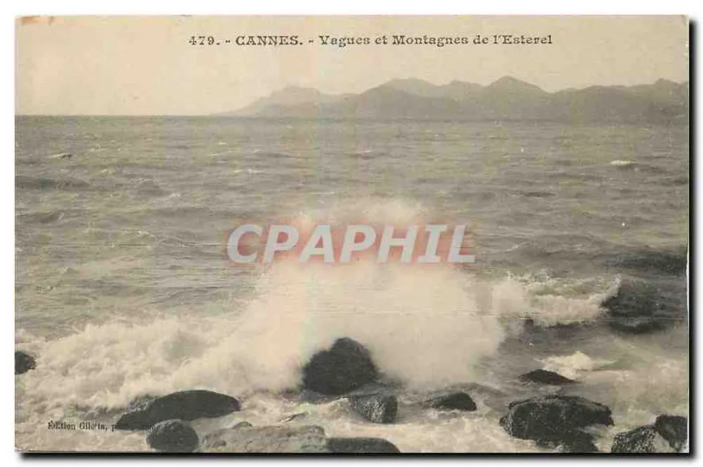 CANNES - Ondas e Montanhas do Esterel — Edição Gillet, n° 479 - Frente