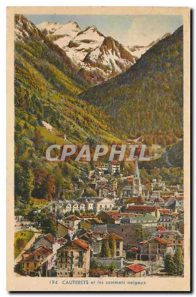 Cauterets et les sommets neigeux — 194 — éditeur C. des Arts Pictomécaniques, Mazet-Passour - Recto