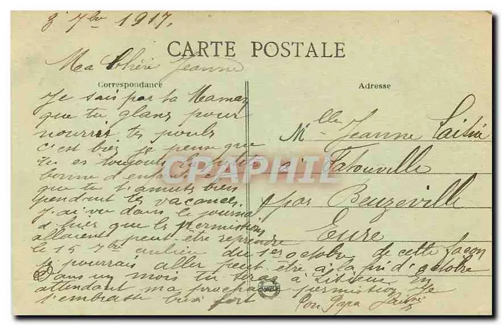 Soissons (Aisne) - Die Kathedrale — zerstört während des Krieges 1914-17 — L. C. H. Paris, n° 628 - Rückseite