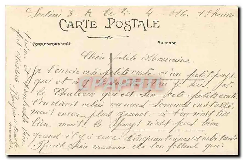 FÈRE-en-TARDENOIS — Ansicht des Schlosses — Verlag Bouvigny - Rückseite