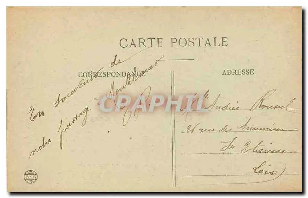 Öffentlicher Garten, Aufnahme vom Pont-Point — Montélimar — Künstlerische Sammlungen, Luz & Leng fils, Foto-Verlag Orange - Rückseite