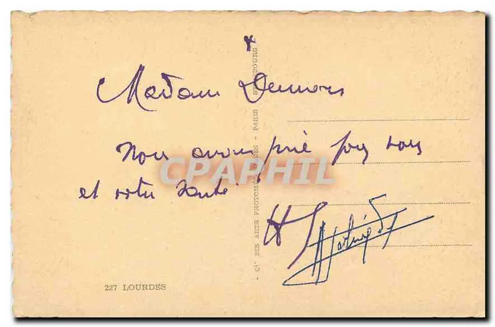 Lourdes — Nossa Senhora de Lourdes — editor Lourdes, n° 227 - Verso