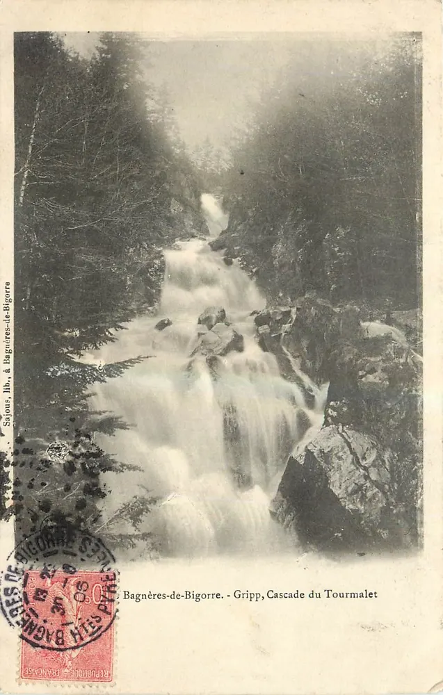 Bagnères-de-Bigorre - Gripp, Cascade du Tourmalet — Saitous, lib. à Bagnères-de-Bigorre - Recto