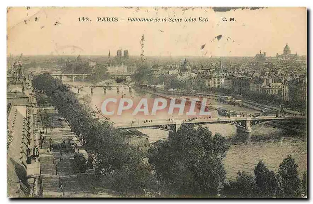 PARIS — Panorama do rio Sena (lado Leste) — C.M. n°142 - Frente