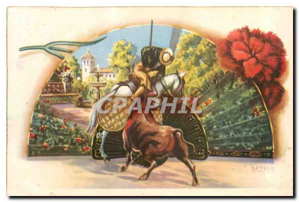 Sconvolgimento della natura — scena di torero — Jardines de Murillo, Siviglia - Recto