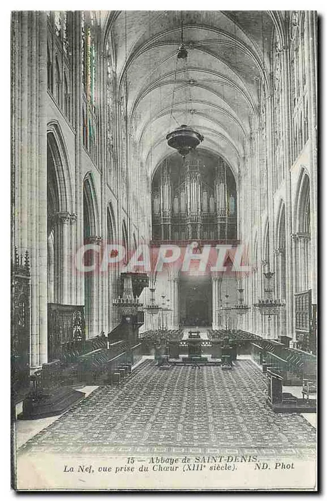 La Nef — Abbaye de SAINT-DENIS — ND. Phot - Recto