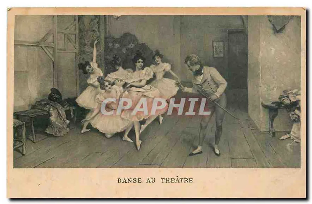 Dança no Teatro — cena de ballet — editor não identificado, número de série não visível - Frente