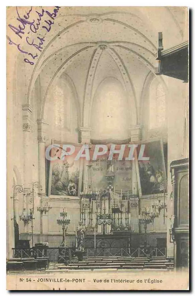 Joinville-le-Pont — Blick ins Innere der Kirche — N° 54 - Vorderseite