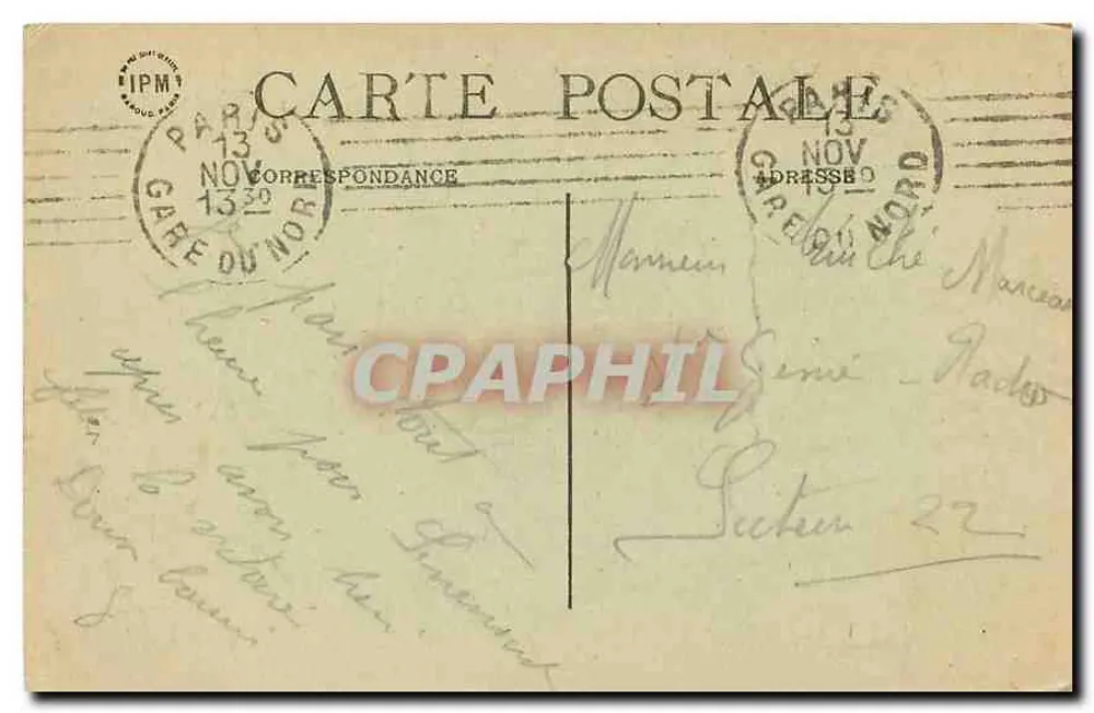 Paris — Vue sur Notre-Dame et le Panthéon — Éditeur : G. Compère, n°4 - Verso