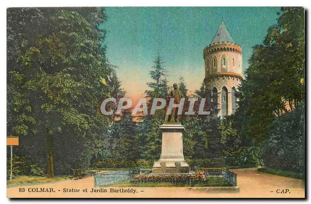 Colmar - Statue and Bartholdy Garden - CAP - Front