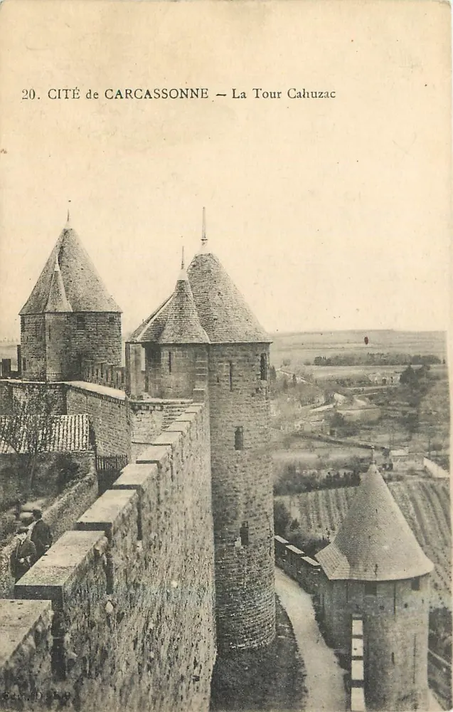 Cité de Carcassonne — La Torre Cahuzac — Editor B. Delpy, n°20 - Anverso