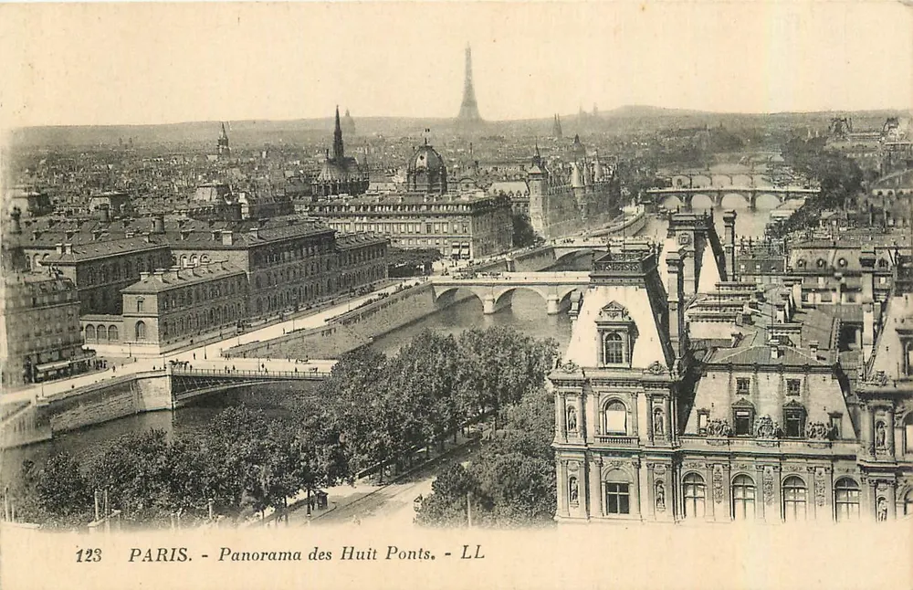 Paris - Panorama dos Oito Pontes - LL - n°123 - Frente