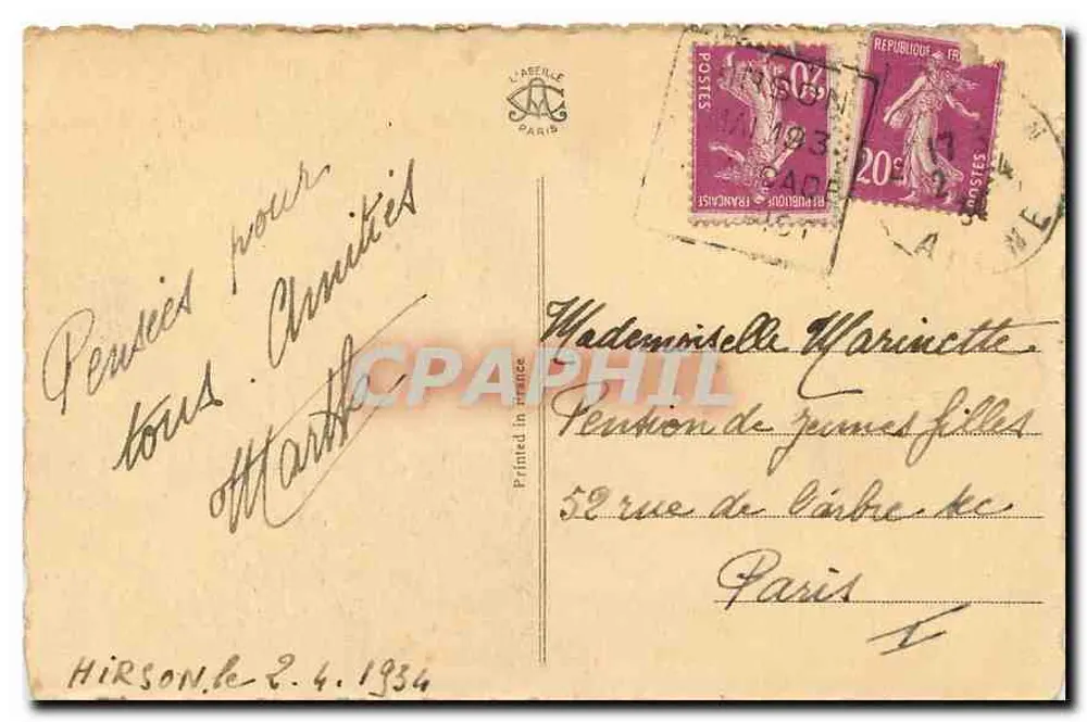 PARIS — A Torre Saint-Jacques — A. C. 10 - Verso