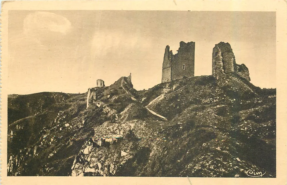 Ruinen des Schlosses Crozant — (13. und 15. Jahrhundert) — Héliogravure Macon - Vorderseite