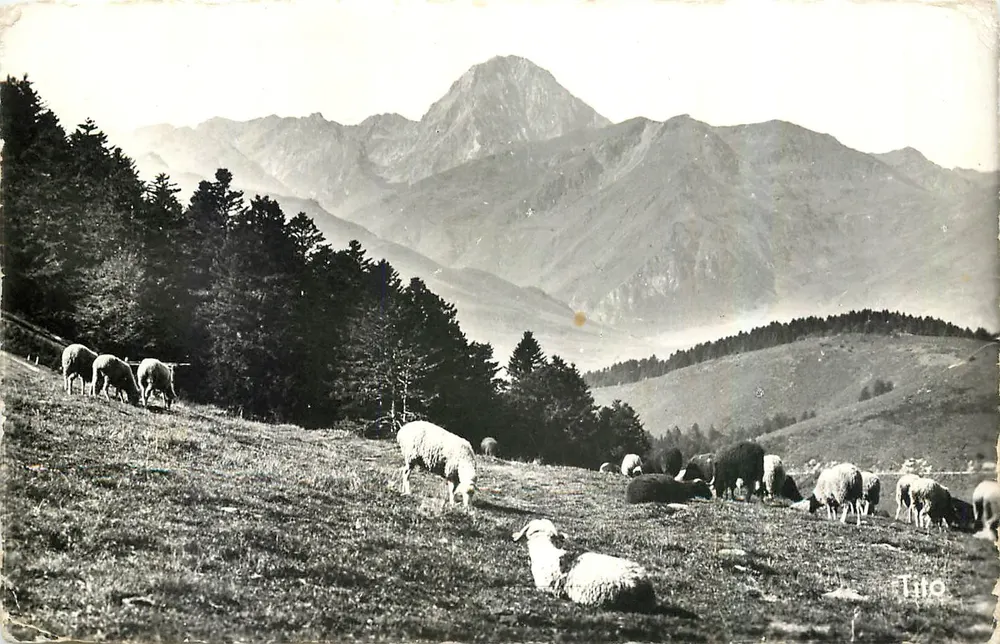 Tal der Aure - Col d'Aspin (1497 m) — Aussicht auf den Pic du Midi de Bigorre (2877 m) — Tito, Fotograf - Vorderseite
