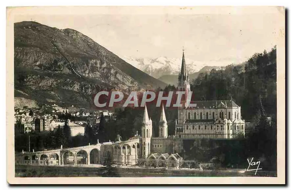 Lourdes - La Basilique et les Montagnes — Edition Photo Gagnault, n°48 - Recto