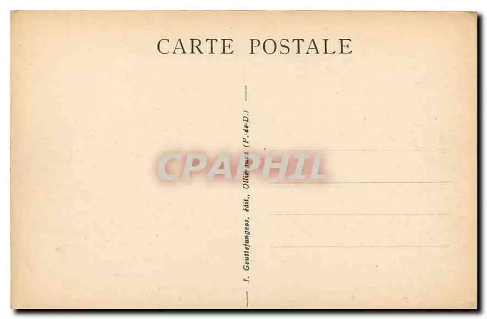 La Bourboule — Vista general y Valle de Vendeix — g. d’O, n° 13884 - Reverso