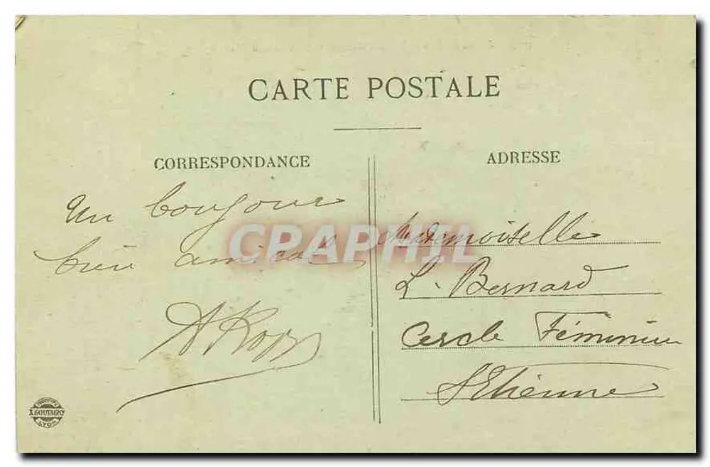 Aix-les-Bains und der Mont Revard — Ansicht von Col du Chat (638 m) — Verlag A. Gouin - Rückseite