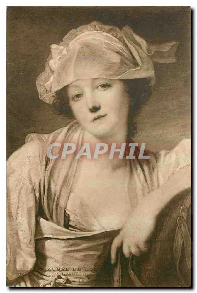 Retrato de mulher com chapéu — Museu do Louvre — editor desconhecido - Frente