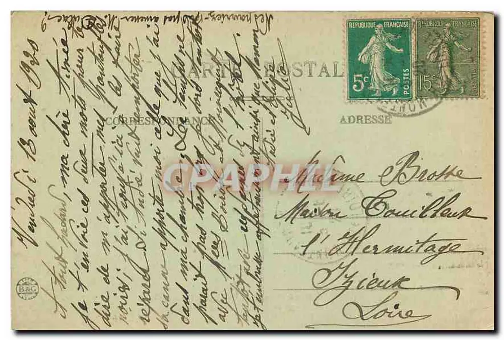 Die Schluchten der Dunière bei Montfaugon — Hte-Loire — unbekannter Verleger, Nr. 1284 - Rückseite