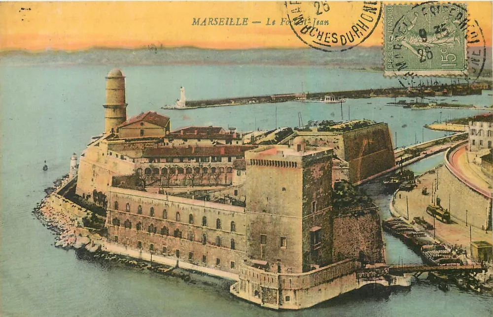 Marseille — O Forte Saint-Jean — Fototipo T. Dal 22, rue Forbin, Marseille - Frente