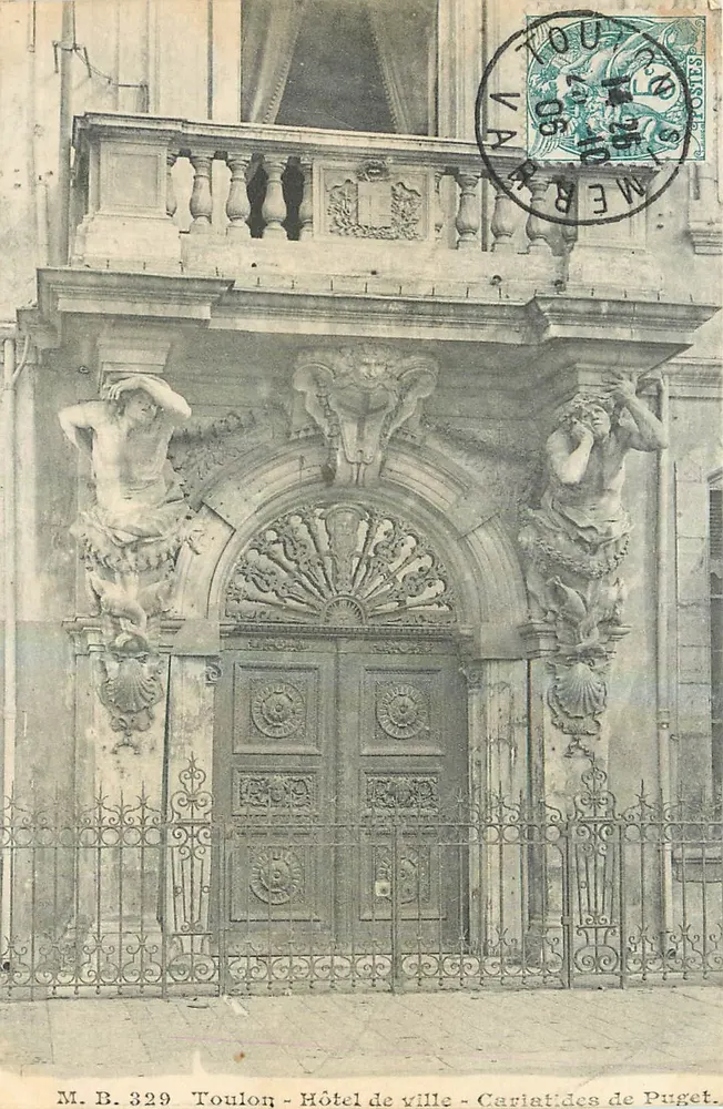 Toulon - Hôtel de ville - Cariatides de Puget - Recto