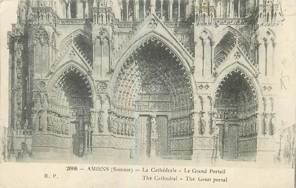 Amiens (Somme) — Die Kathedrale — Der Große Portal — R. P. - Vorderseite