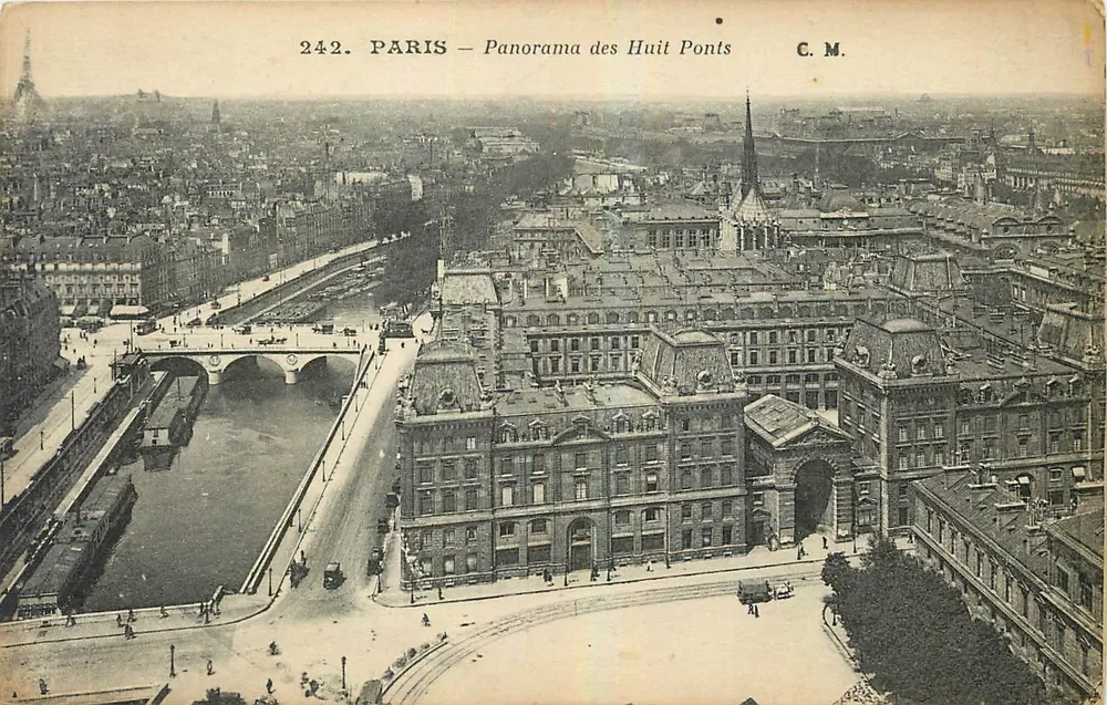 Paris — Panorama dos Oito Pontes — C.M. n°242 - Frente