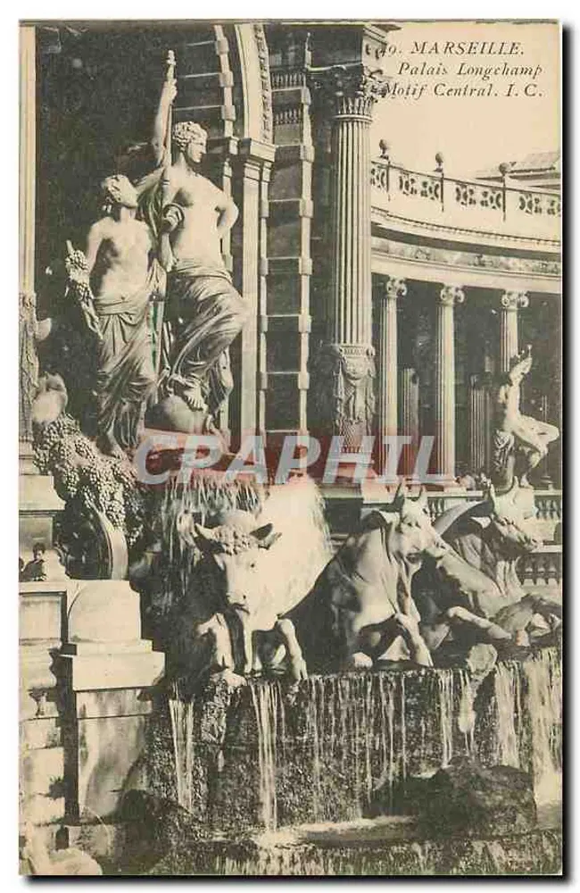 Fontana del Palazzo Longchamp — Marsiglia — I.C. (Imprimerie Centrale) - Recto