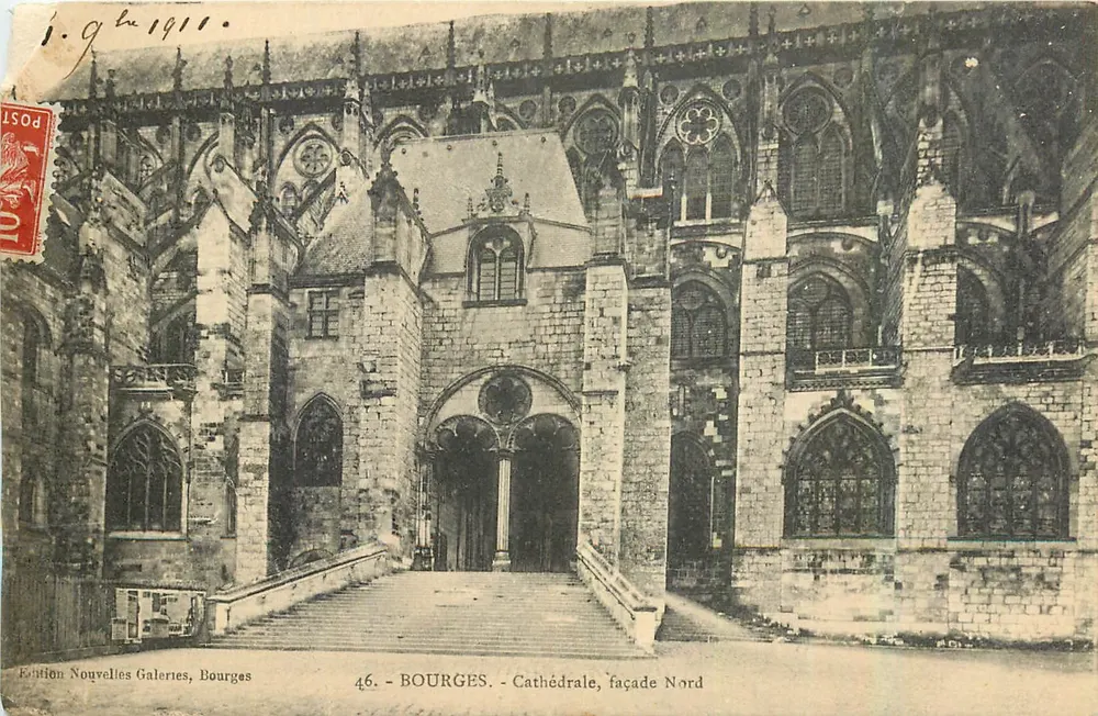 Bourges - Catedral, fachada Norte — Edição Nouvelles Galeries, Bourges, n°46 - Frente