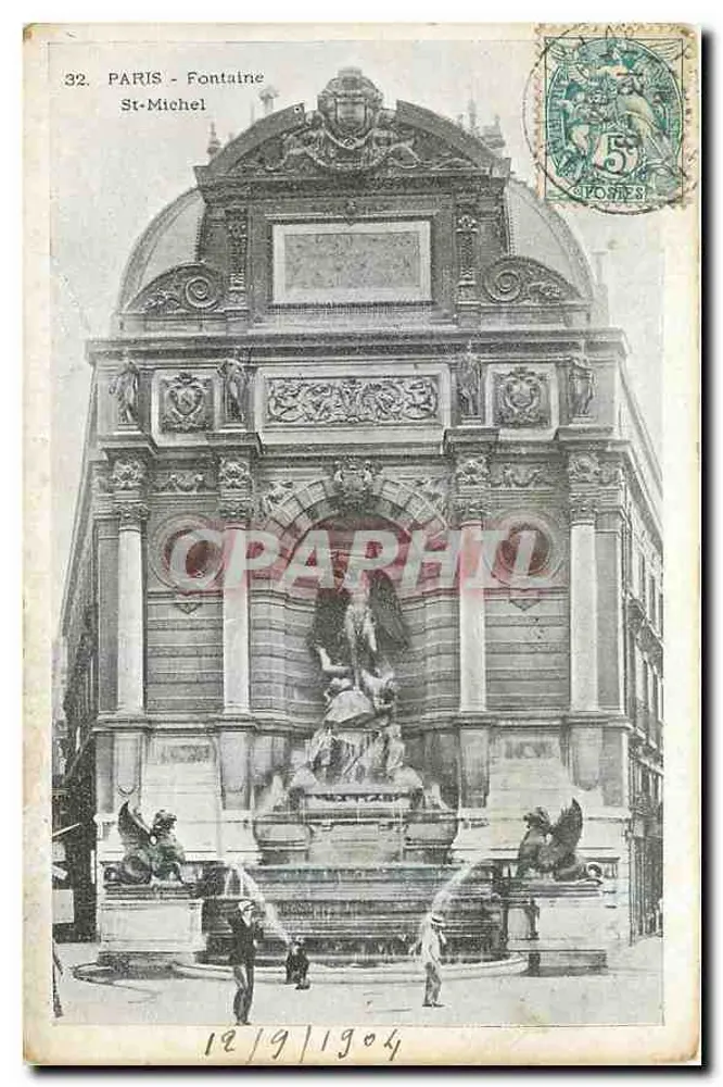 Paris - Fontaine Saint-Michel — série 32 — editor desconhecido - Frente