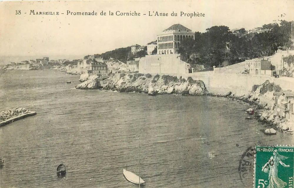 Marsella - Paseo de la Corniche - L'Anse du Prophète — editor desconocido, n° 38 - Anverso