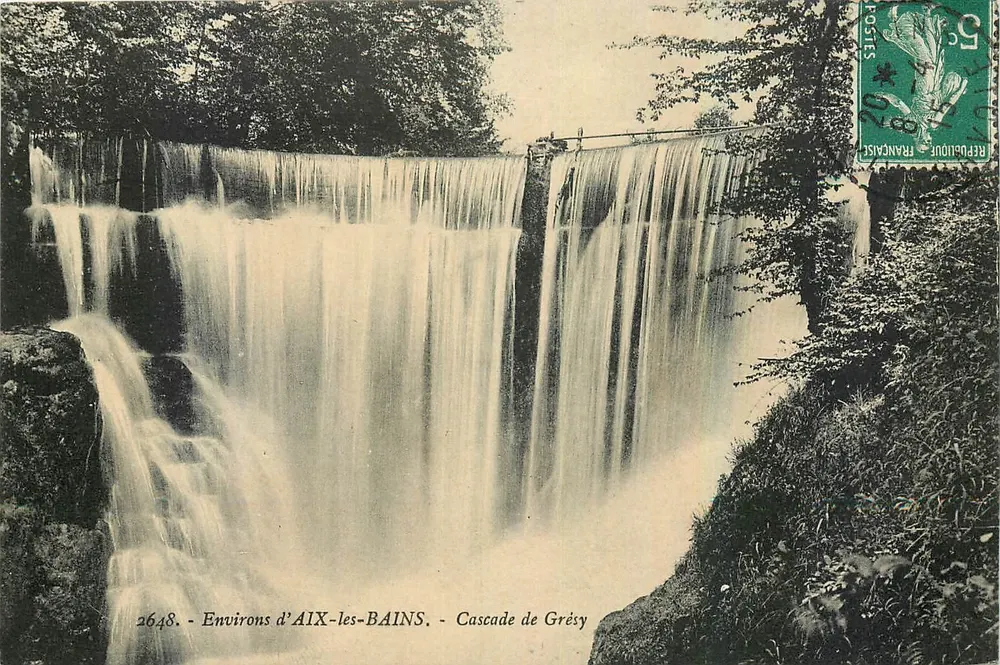 Environs d'AIX-les-BAINS - Cascata de Grésy — Editor C. REYNAUD, Paris - Frente