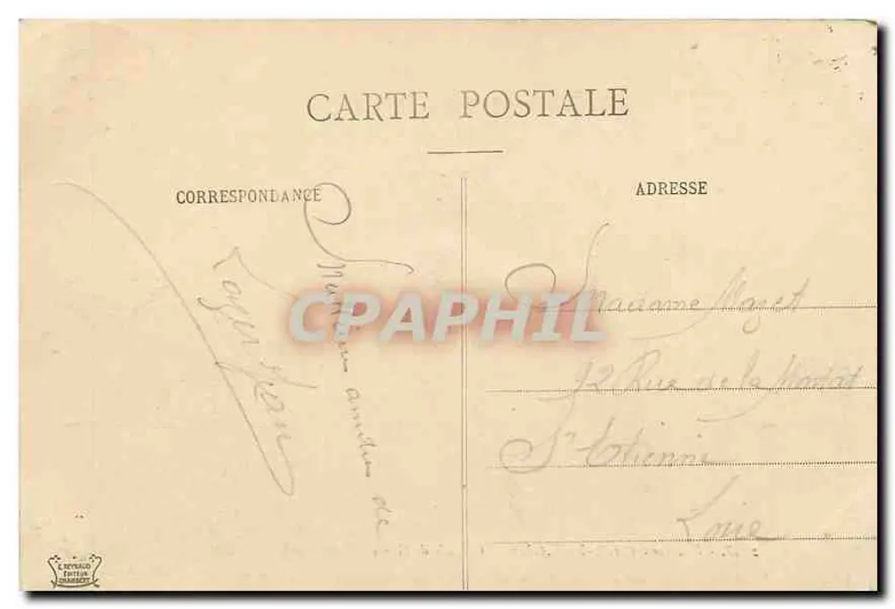 Environs d'AIX-les-BAINS - Cascata de Grésy — Editor C. REYNAUD, Paris - Verso